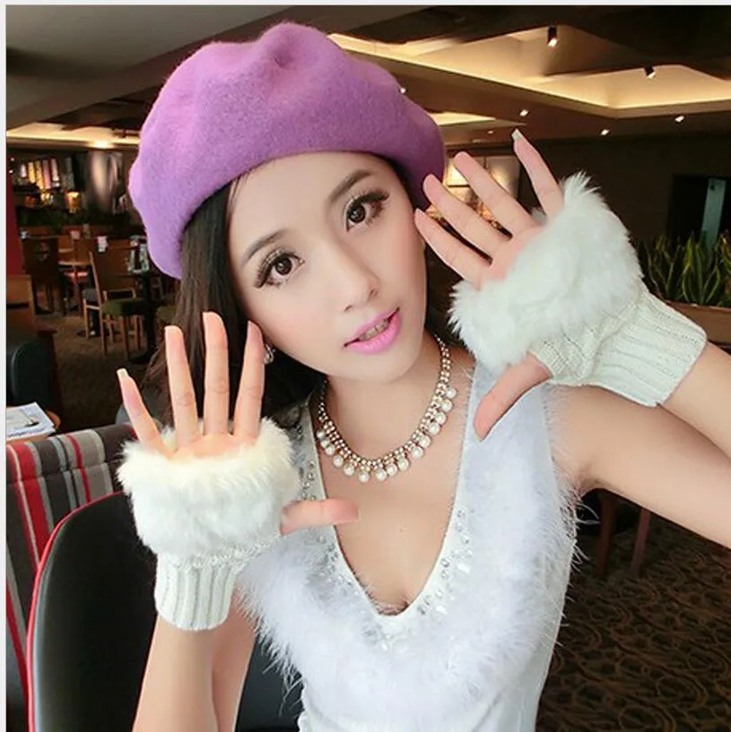 Ladies fingerless store gloves mittens