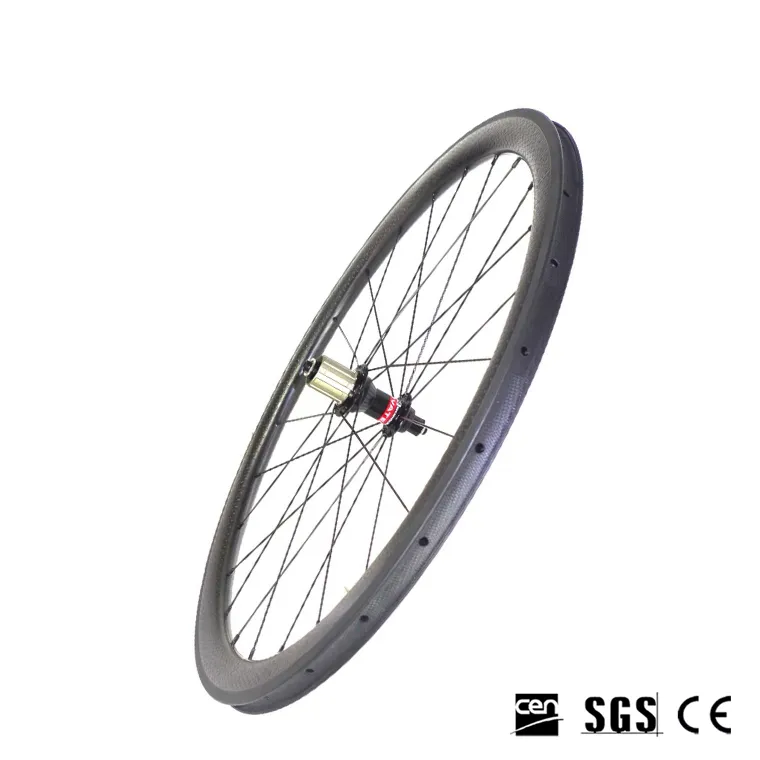 Dimple Golf yta 700C 45mm Clincher Tubular Carbon Fiber Road Bike Wheels Carby Cykel Wheelset med Powerway R36 nav