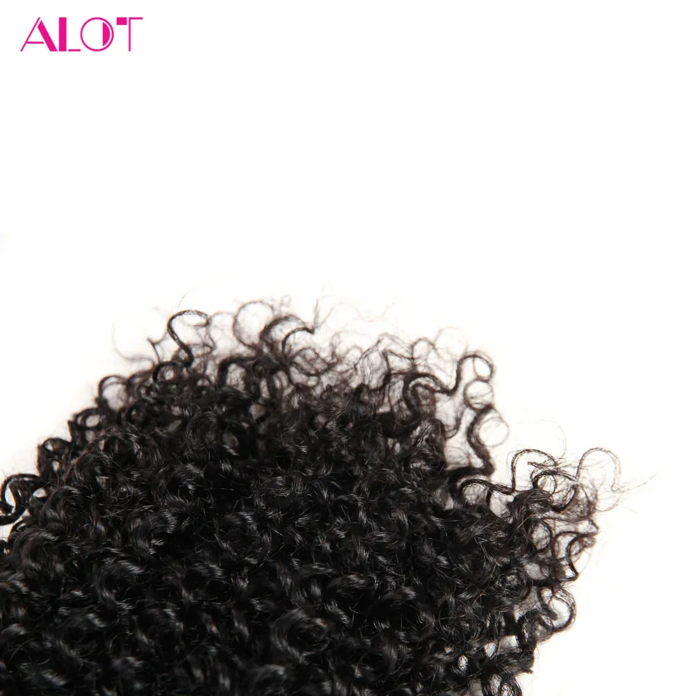 ALOT Curly Hair Kinky Curly Weave Brazilian Indian Peruvian Malaysian Human Hair Bundles 100 Unprocessed Natural Color Extensions4456089