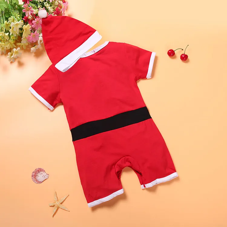 Barboteuse de Noël bébé body bébé garçon fille combinaison enfants vêtements ensemble vêtements de noël barboteuses pour bébés + chapeau deux pièces bébé vêtements