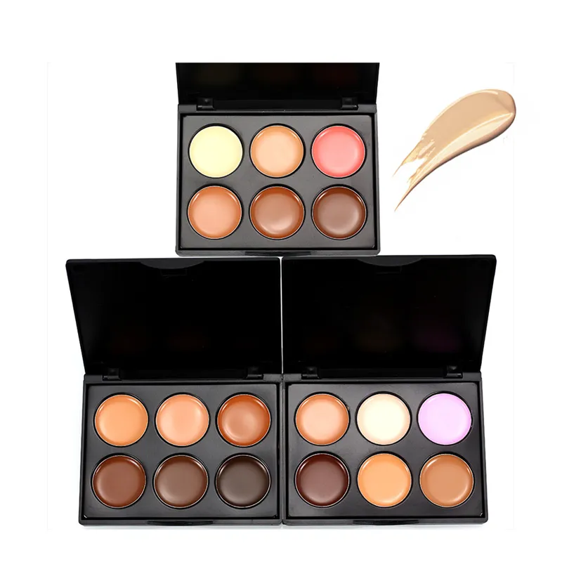 New 6 Colors Stereo Contouring Concealer Palette Mini Flawless Concealer Makeup Face Hide Scars Cover Dark Circles Cosmetic Creams