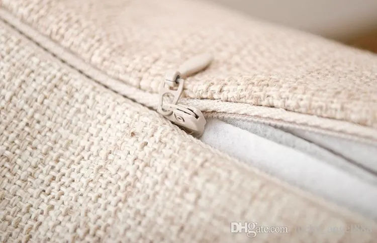 örnek düz doğal açık renk pamuk keten boş minder örtüsü 90g boş yastık kılıfı sağlayabilir desen özel tasarımınızı yazdırın.