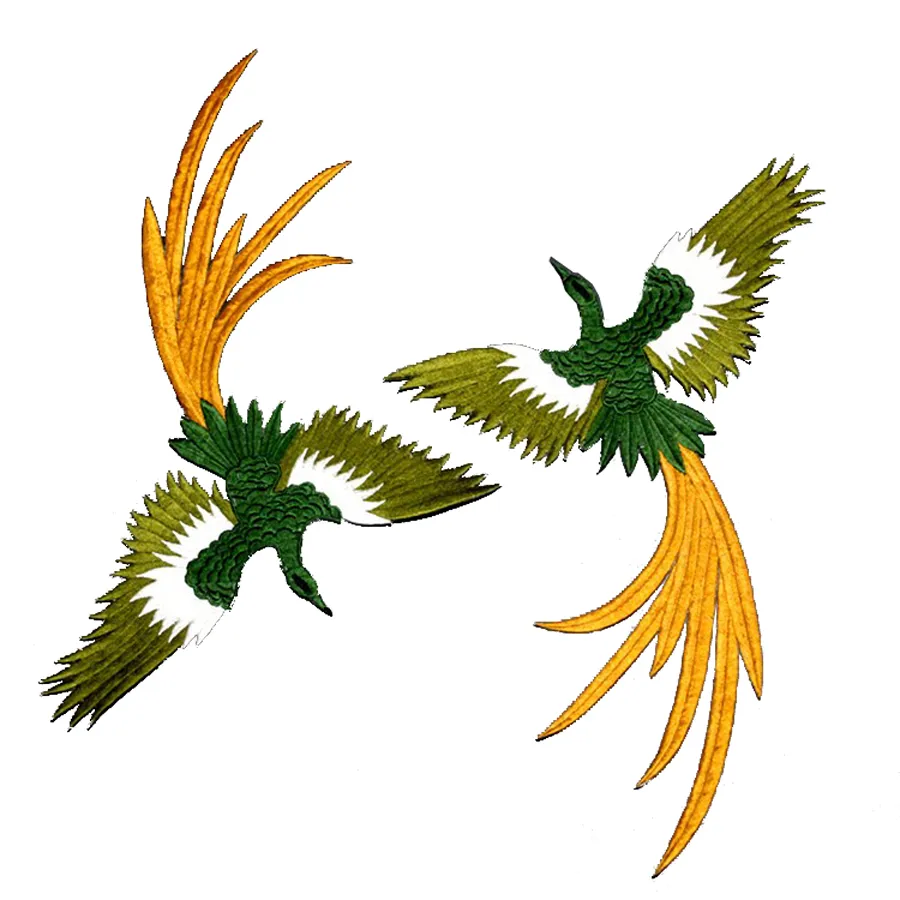 4PCS/SET Fashionable Phoenix Sew on Patches for clothing applique embroidery Accessories Suppliers Crafts Sticker Free Shipping