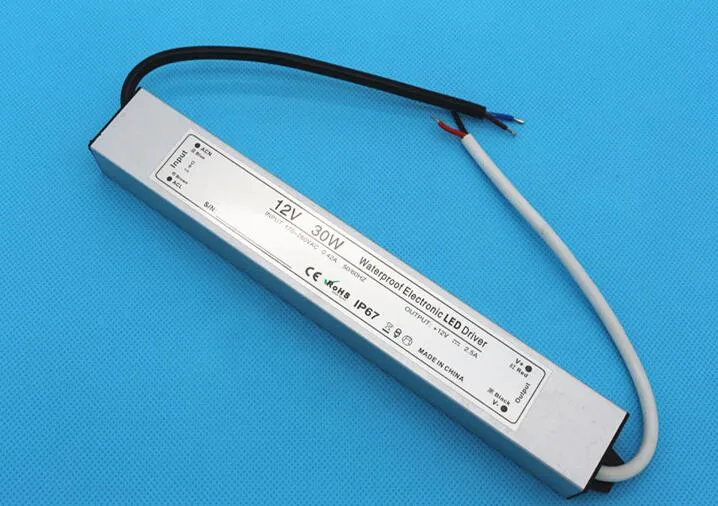 Livraison gratuite, meilleur prix, pilote électronique LED étanche, commutation 30W, alimentation LED, bande lumineuse LED étanche, pilote ac/dc, 100 pièces