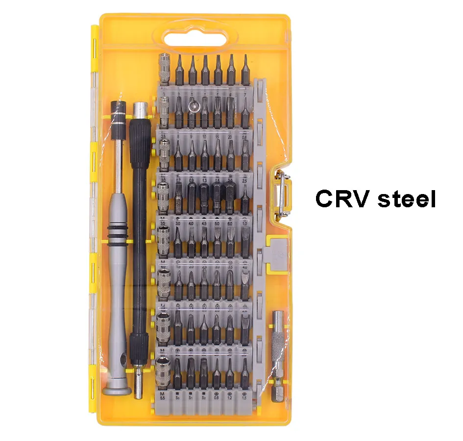 Com CRV / S2 Chave de Fenda Bit 60 em 1 Chave De Chave De Precisão Conjunto Magnético Torx Tools Kit Para Tablet Tablet Cell Compact Repair 