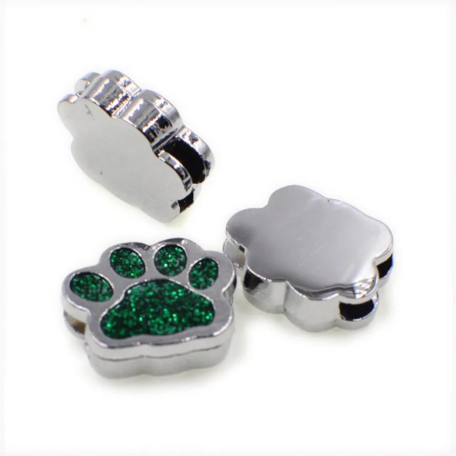 Mehrere Auswahlmöglichkeiten 8mm Katzen/Hund Footprint Pfoten Knochenschildbrand für 8mm Pet Collar DIY Halskette Armband Schlüsselanhänger1993