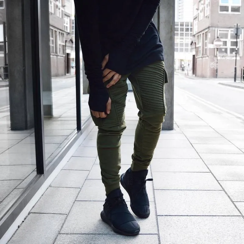 Mens Wholesale Army Green/Black Tapered Biker Jumpsuit Cool Urban ...