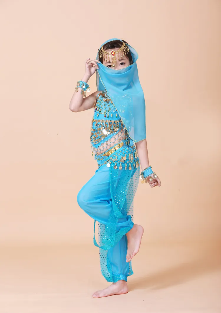 Kinder Mädchen Bauchtanz-Outfit, Chiffon Band-Top  Produktbild-Vorschau 10