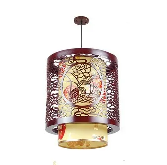 Classic Chinese Style Wooden Pendant Lamp Vintage Dining Room Pendant Light Tea House Hallway Balcony Hanging Lamps LLFA