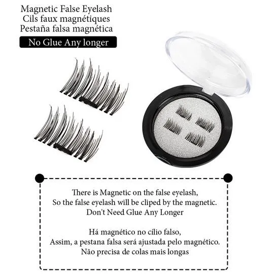 Faux-cils magnétiques 3D professionnels de haute qualité, beauté naturelle, sans colle, Extension réutilisable, faite à la main