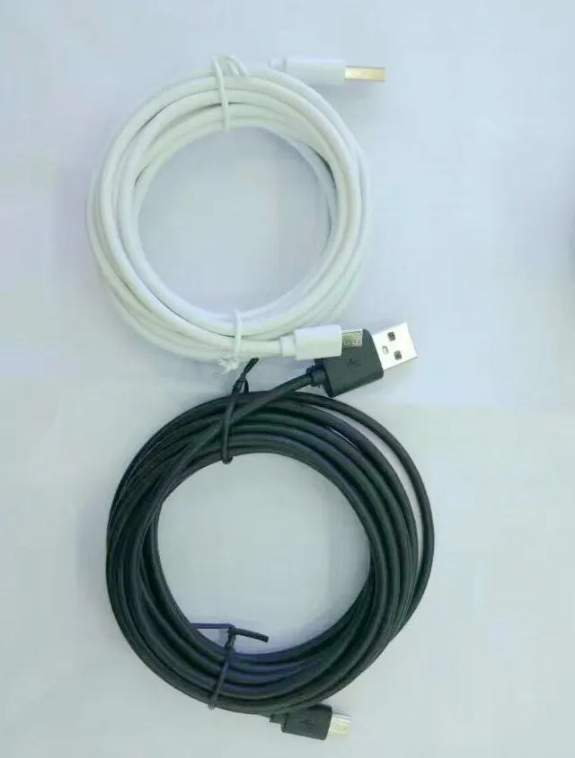 1m 1,5m 2m 3m 2.0a OD3.5 Micro USB-datum Laddare Synkronisera Kabel för smart telefon Svart Vit 100st / Lot