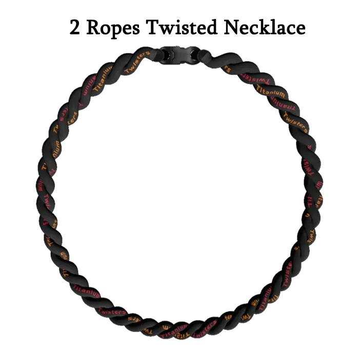 Triple-twist eller Triple-Braid Custom Titanium Halsband