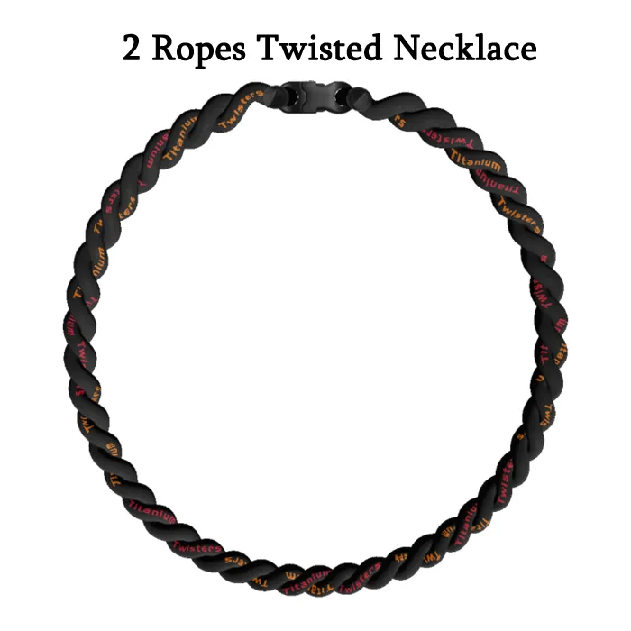 Collier en titane personnalisé triple torsion ou triple tresse