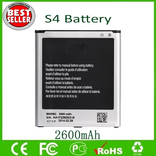 S4 배터리 B600BC B600BE 용 Sam S4 IV I9500 9500 I9505 교체 용 배터리 2600mAh 공장 직접 무료 배송