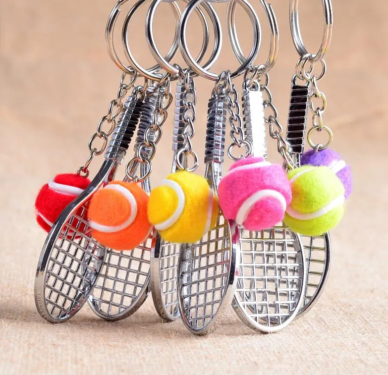 Wysokiej jakości Mini Rakieta Tenis Key Holder Metal Mesh Rakieta Key Holder Można dostosować KR163 Breloki Mieszaj Zamów 20 sztuk