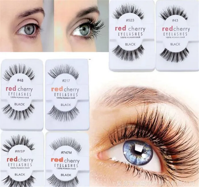 480 pcs 10 estilos CERA VERMELHA Cílios Postiços Falso Eye Lashes longo e vol A105