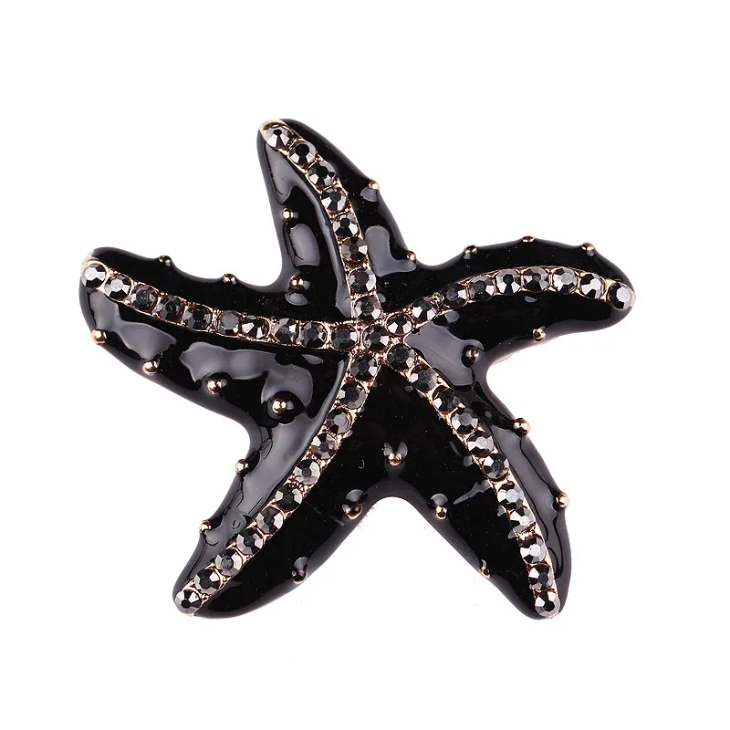 Gran oferta, broche de estrella de mar grande Vintage de Metal, joyería Vintage, broche de ramo de perlas simulado, alfileres de seguridad para hombres y mujeres, joyería chapada en plata