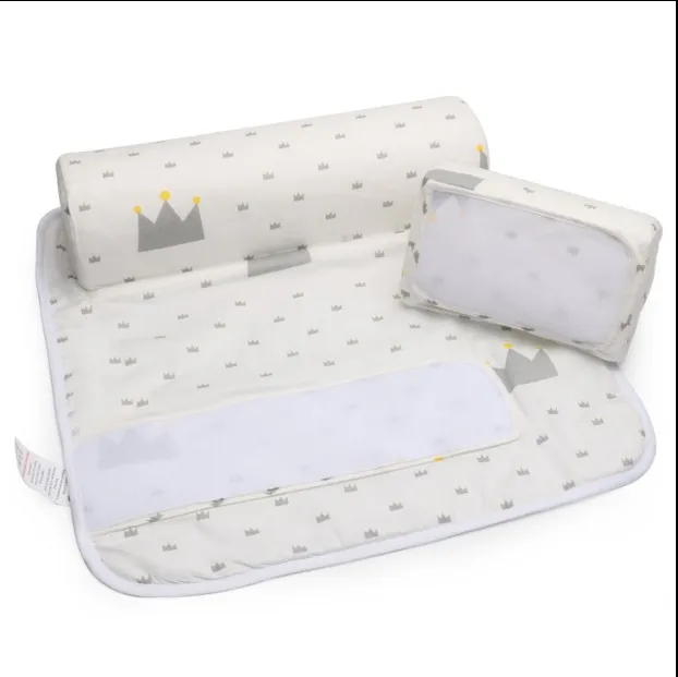 2017 Nuovo neonato neonato posizionatore di sonno cuscino antirollio con copertura in lenzuolo + cuscino 2 pezzi