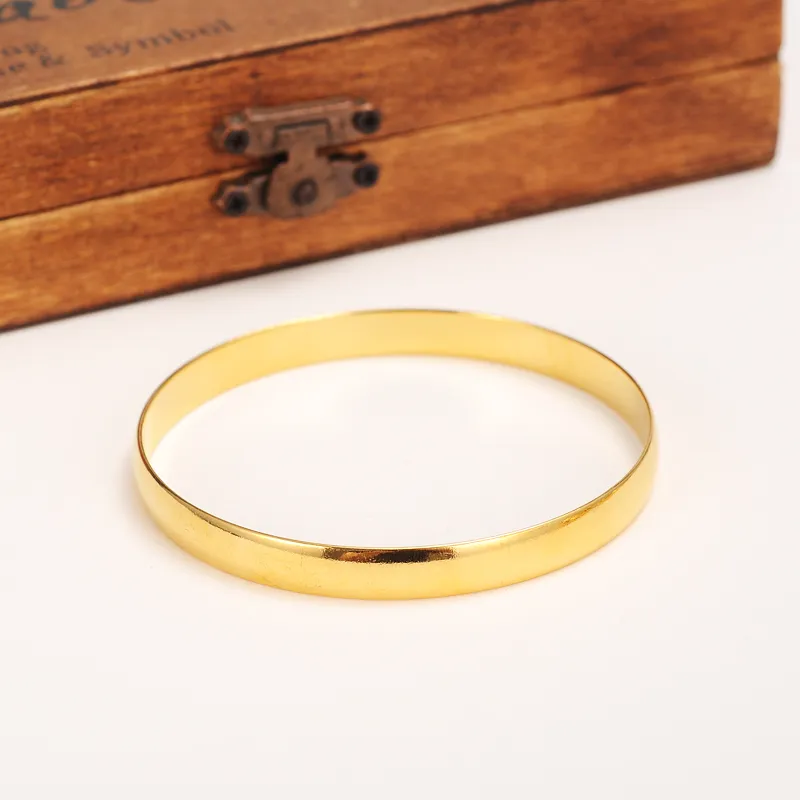 Scatola da 4 pezzi Intera moda matrimonio braccialetto gioielli 14k giallo oro massiccio GF riempito Dubai braccialetto donne Africa arabi articoli257x