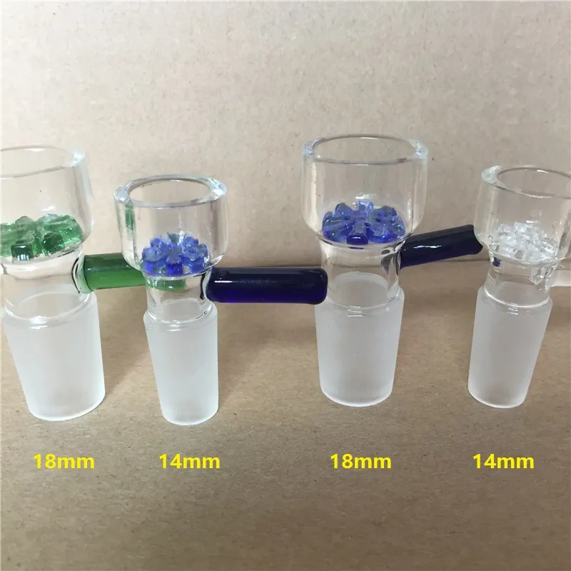 Bols en verre de filtre de flocon de neige de 14mm 18mm pour les conduites d'eau en verre et les bangs