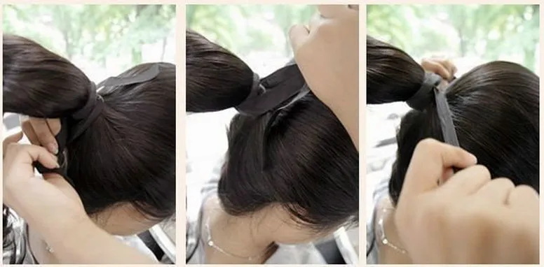 Nouvelle mode crépus bouclés cheveux humains queue de cheval postiche noir brun foncé remy clip en queue de cheval pour les femmes noires à vendre 120g