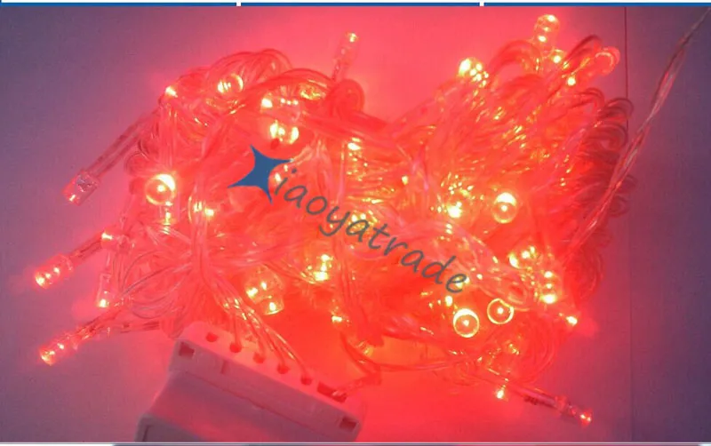 安価な10m 100LEDS LED TRING DECORATION LIGHT 110V 220VパーティーウェディングLED Twinkle Lighting Christmas Descoration Lights String225a