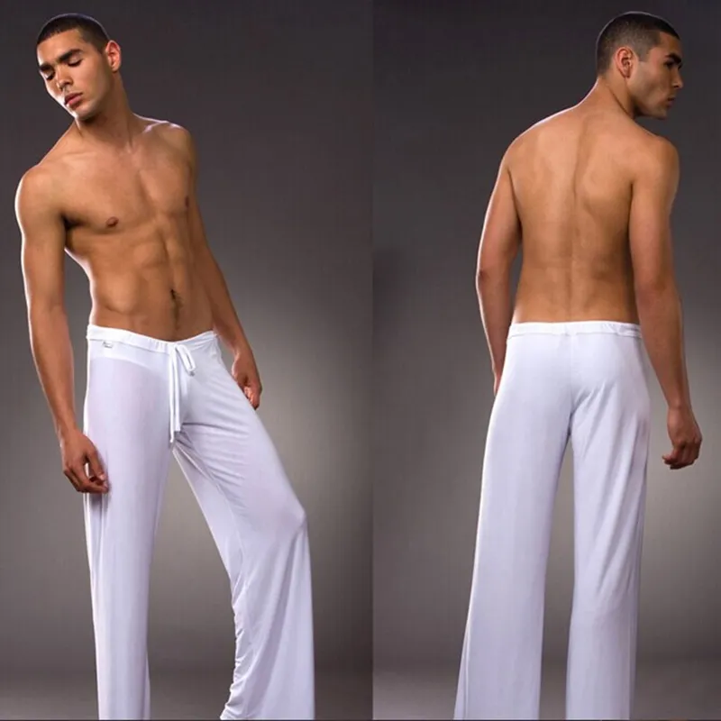Yoga byxor Mens Sleep Bottoms Leisure Sexig Sleepwear For Men Manview Yoga Long Pants Trosies Underwear Pants 268s