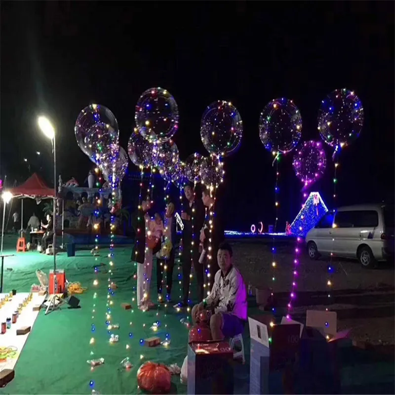 bobo ball wave led string 5 meter 18" 24" 36" balloon light with battery for Christmas Halloween Wedding Party home Decoration