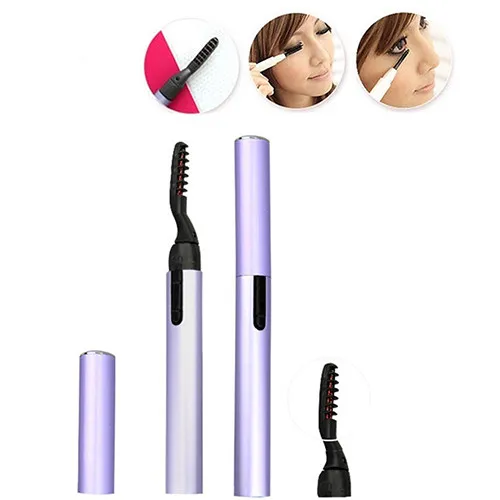 Partihandel-Ny Mini Pen Style Electric Heated Eyelash Eye Lashes Curler Långvarig Makeup Kit Gratis frakt