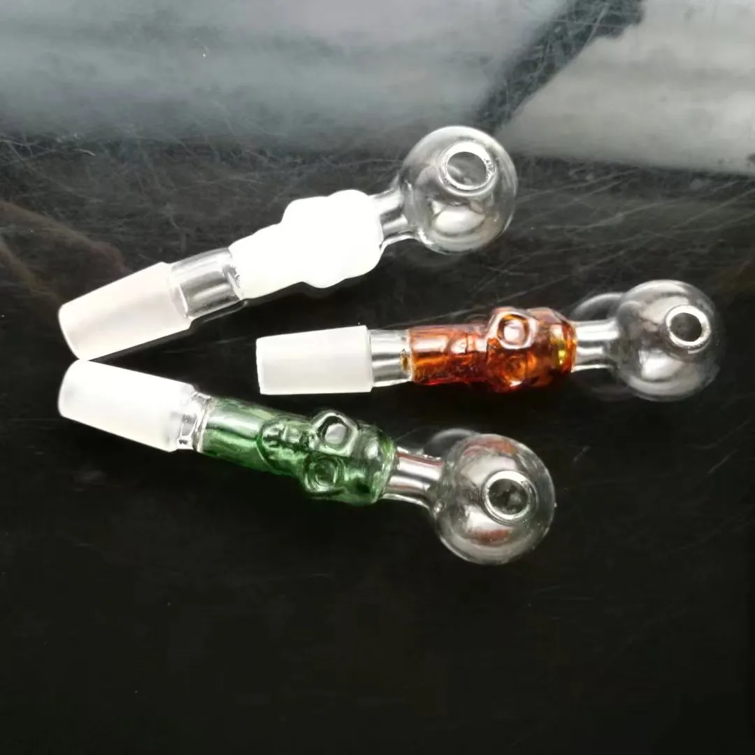 Ossa colorate macinazione diritta accessori bong in vetro in casseruola, pipe fumatori in vetro colorate mini multicolori Hand Pipes Best Spoon glas