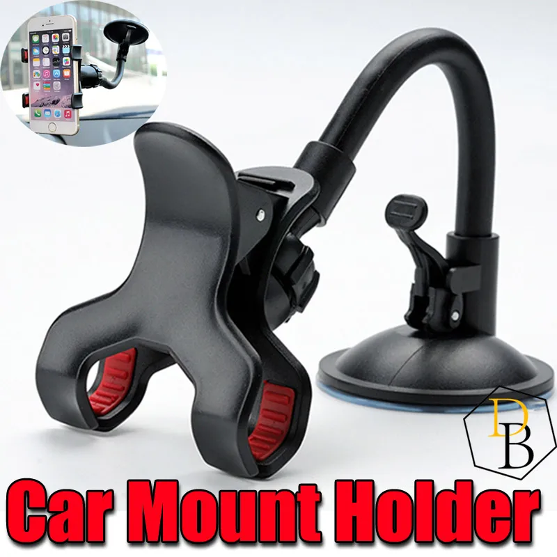 Auto Mount Houder lange arm universele voorruit Dashboard mobiele telefoon autohouder met sterke zuignap en mount voor iPhone 7