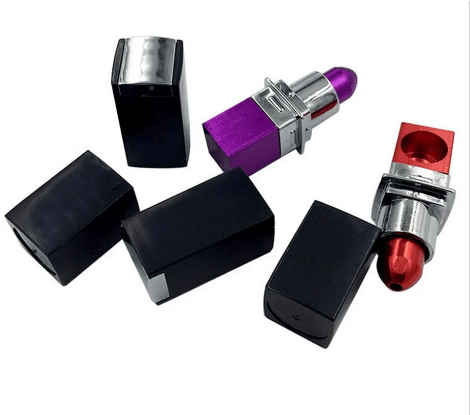 Rouge à lèvres modélisation pipe en métal vente créative portable personnalité de la pipe en métal jamaïcain portable cacher boîte à pilules