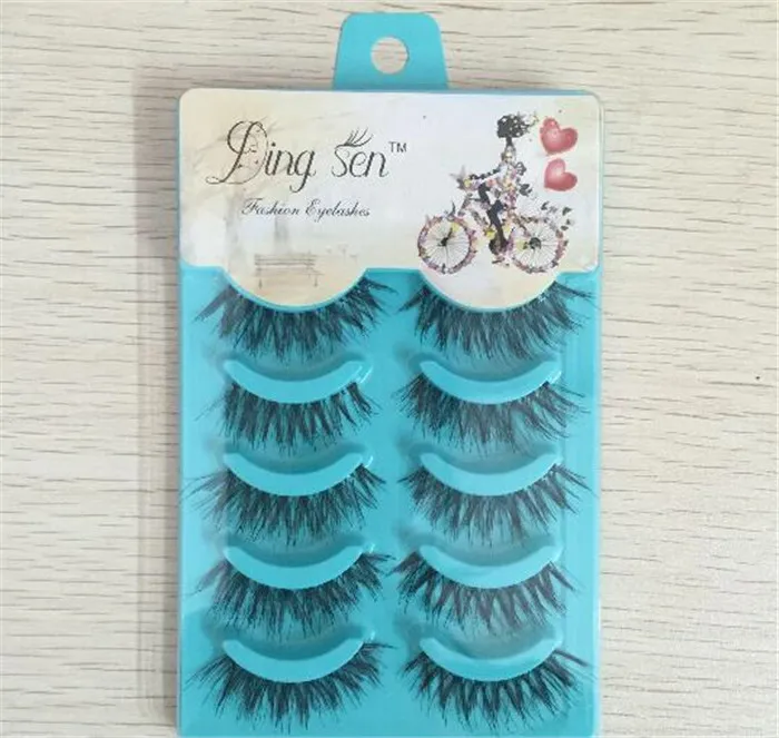 cheapet False Eyelashes Black Cross Fake Eyelash Natural Long Make up Eye lash Extensione Fake Eyelashes X0378297646