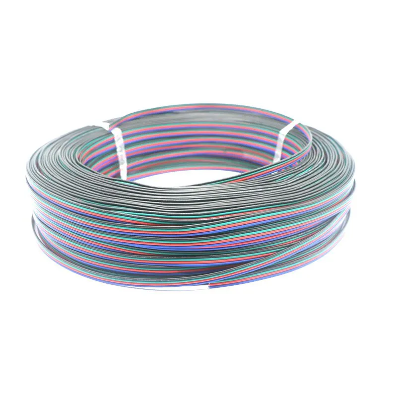 DHgate.com:100m 4 Pin Tinned Copper Wire RGB Extension Cable Wire 22AWG ...