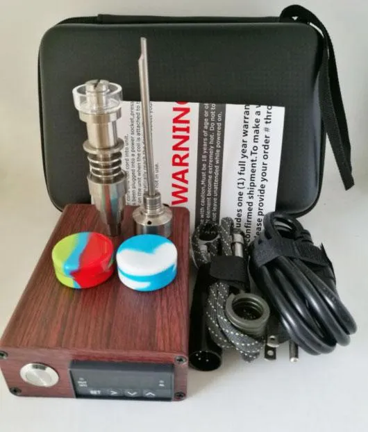 2023 Billiga D Nail Box Kit Electronic D-Nail Box Case Kit Pid Temperaturkontroll Box Hybird Titanium Nails
