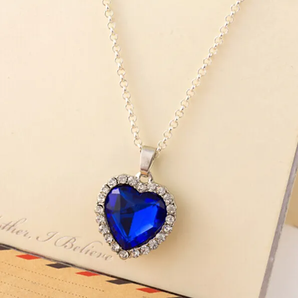 Jewelry Ocean Heart Female Angel Wings Crystal Necklace Wholesale - China  Fashion Necklace and Silver Necklace price | Made-in-China.com