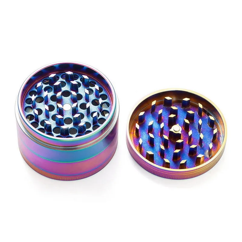 Belo 50mm Rainbow Grinders 4 Peça Moedor de Liga de Zinco Material de Qualidade Superior de Erva De Tabaco Triturador De Ervas Transporte Rápido