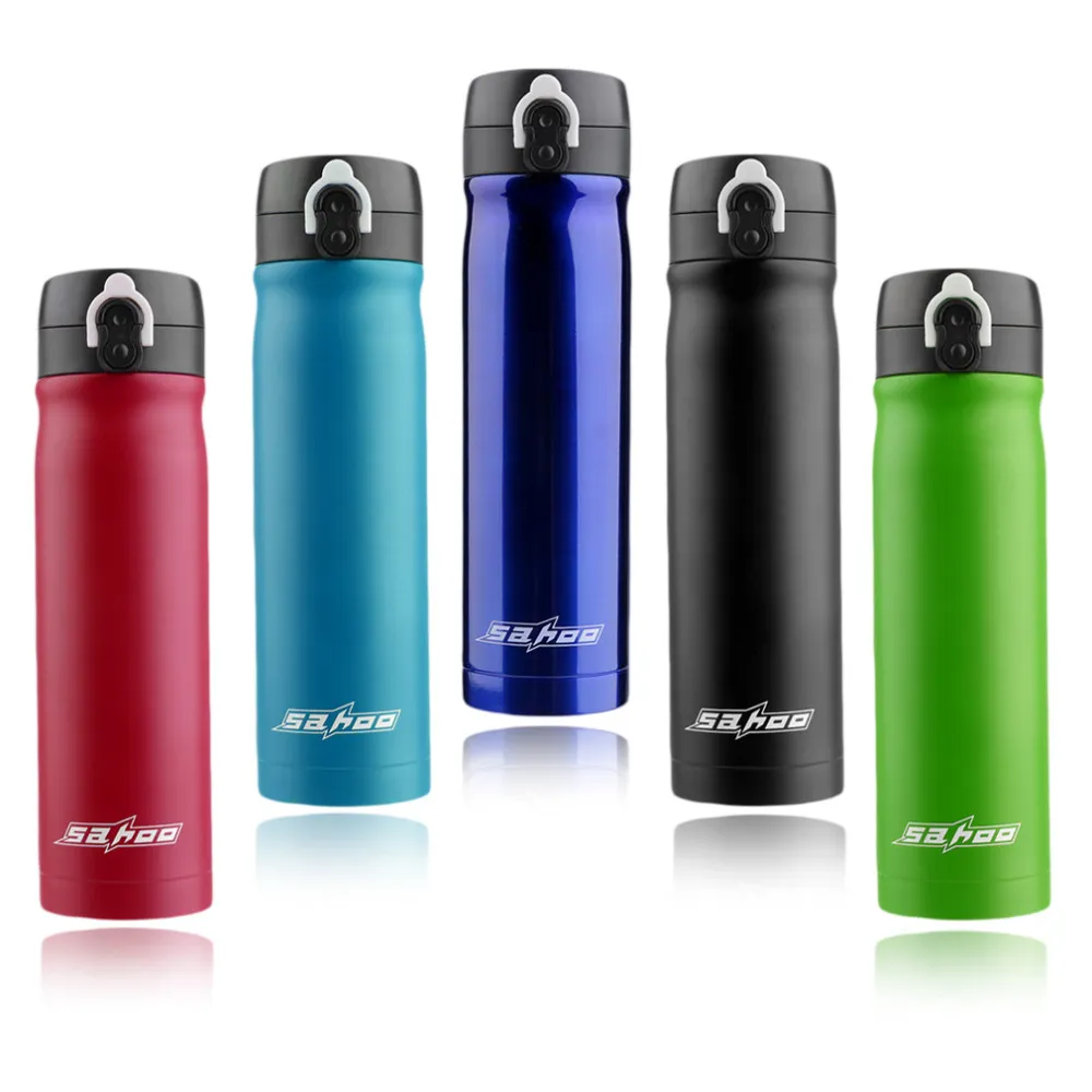 Bike Bicycle Cycling Water Bottle Cup Stainless Steel Vacuum Flask