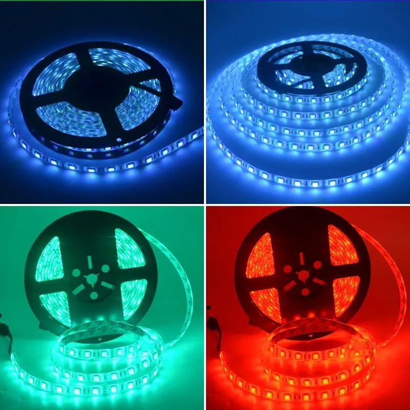 25 m 5 m / roll LED Strip Light RGB 5050 SMD Flexibel Waterdicht + 44Key Remote + 5A Voeding Outdoor Strip kan rechtstreeks gebruiken