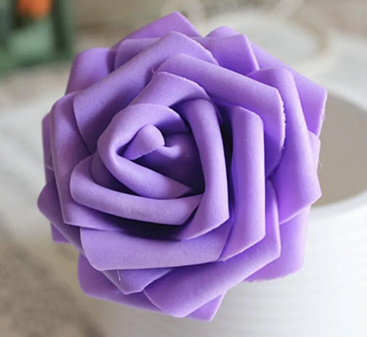 10 Kolory 8 cm Sztuczne Rose Kwiaty Ślubny Bride Bukiet PE Foam DIY Home Decor Rose Kwiaty G1129