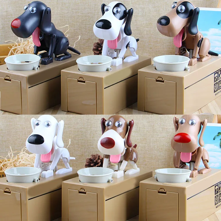 Gullig valp Bankmynt Spara pengar Box Toy Banks samla Sparande Pengar Bank Creative Gift Box Piggy Bank Kid Barn leksak