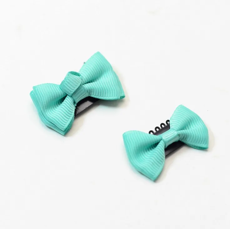 Solid Dot Pringting Mini Small Bow Hair Clips Hair Clips Kids Hair Accessories 