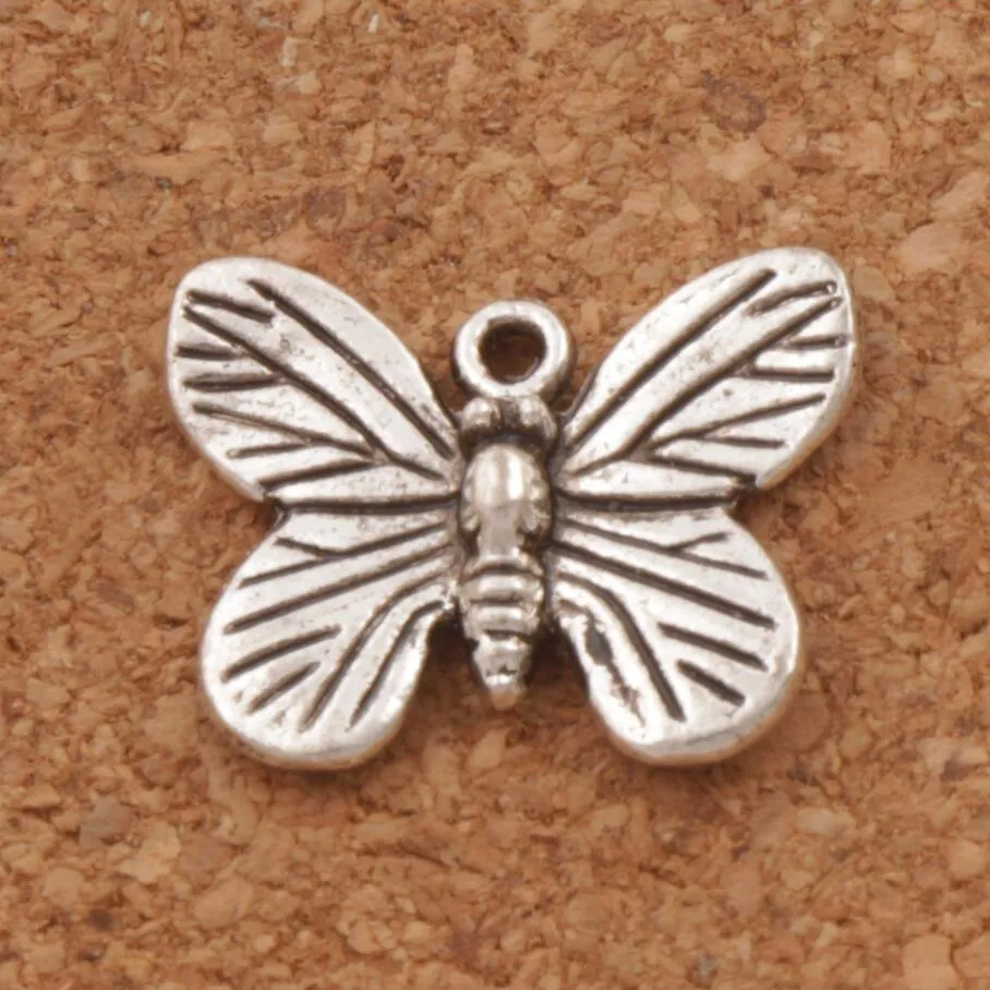 Monarch Butterfly Spacer Charm Beads 110pcs/lot Hot 17.7x14mm Antique Silver Pendants Jewelry DIY L1120