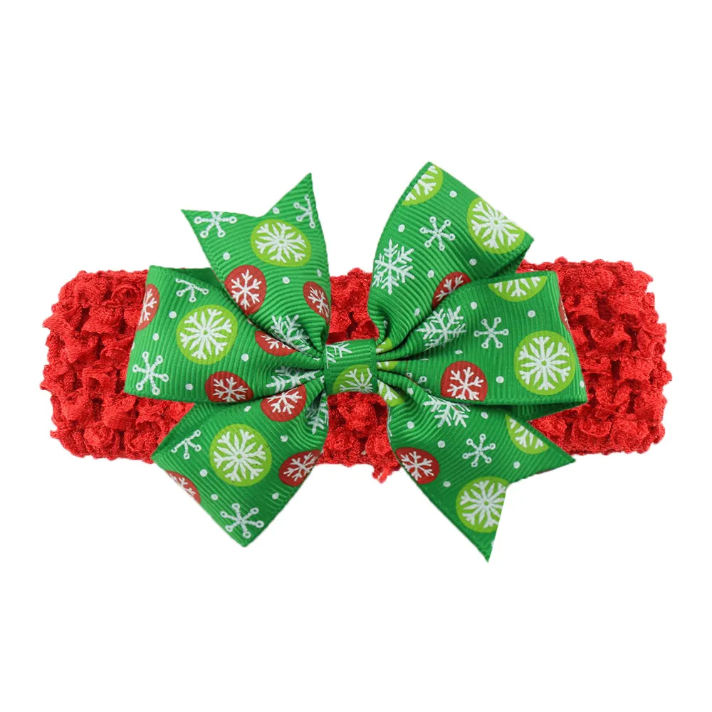 Christmas Baby Childrens Headbands Cute Xmas Pattern Hairbands Knotted Bow Headband Fashion Colorful Santa Headdress Wearing Hair 5371044