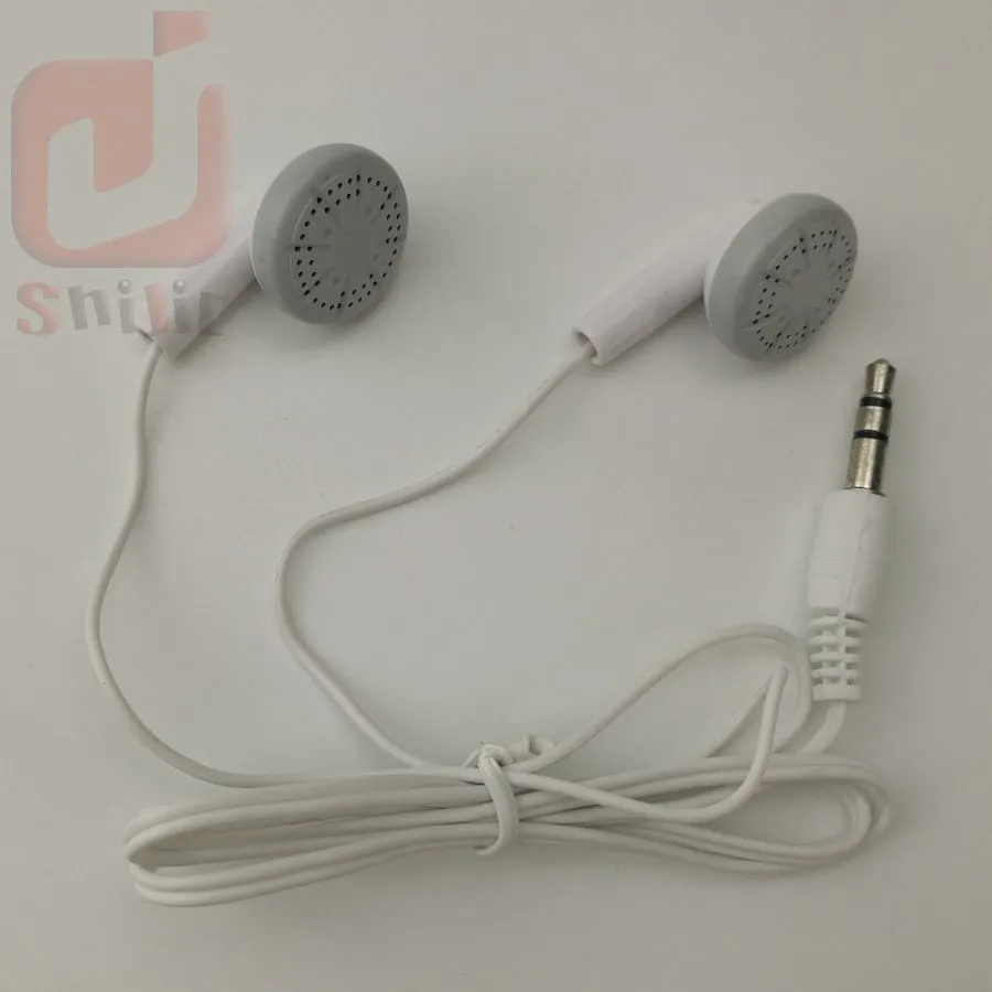 Bedrijf cadeau mini draagbaar in-ear oortelefoon mp3 speler oortelefoon goedkoop voor muziekspeler tablet mobiele telefoon met OPP-tas 500ps