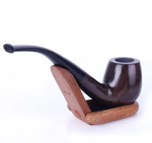 Glanzend ebony hamer pijp rook custom groothandel vintage hout kan de sloop van draagbare gebogen pijp filteren