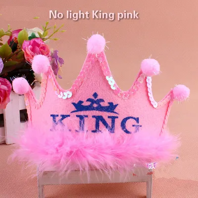 34g Hair ball colorful birthday hat cap Show performance props Festival princess king crown party Decorations wholesale