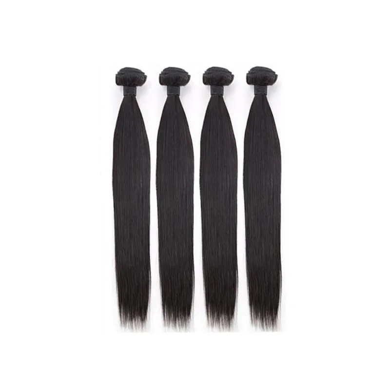 ブラジルのストレート人間の髪8-30インチ卸売4バンドルバージンヘア自然な色10Aグレード100gのバージンヘアウィーブ拡張
