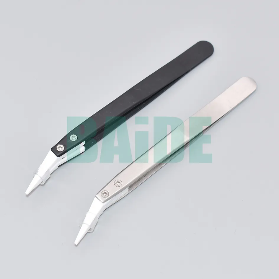 Antistatic Ceramic Tweezers Electronic Cigarette Resistance Wire DIY Tool Heat Resistant Interchangeable Head Pointed Tip 6777127