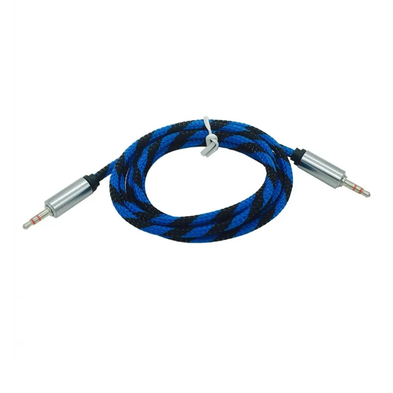 1,5 m 5FT aluminium gevlochten 3,5 mm stereo extra o-kabel auto-verlenging AUX-snoer mannelijk op mannelijk voor iPhone Samsung MP3-luidspreker computer8291826